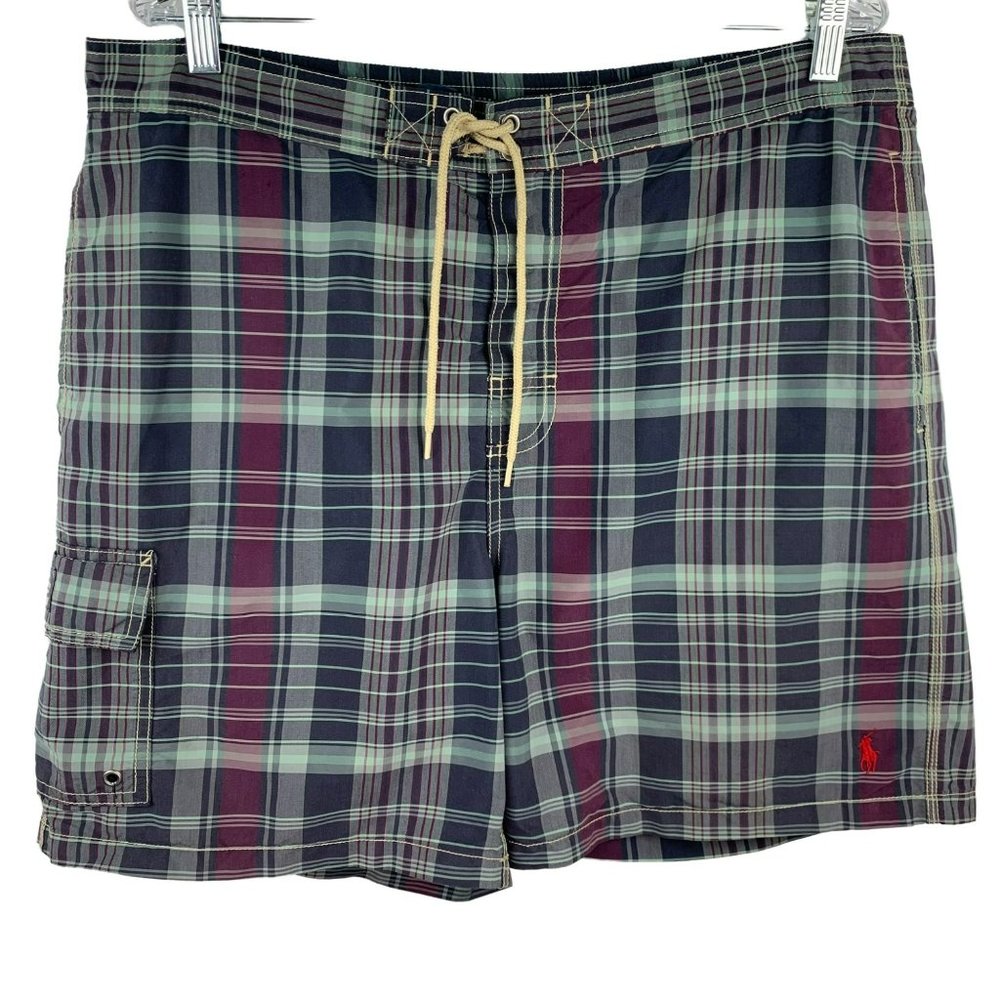 Polo Ralph Lauren Plaid Swim Trunks Size L